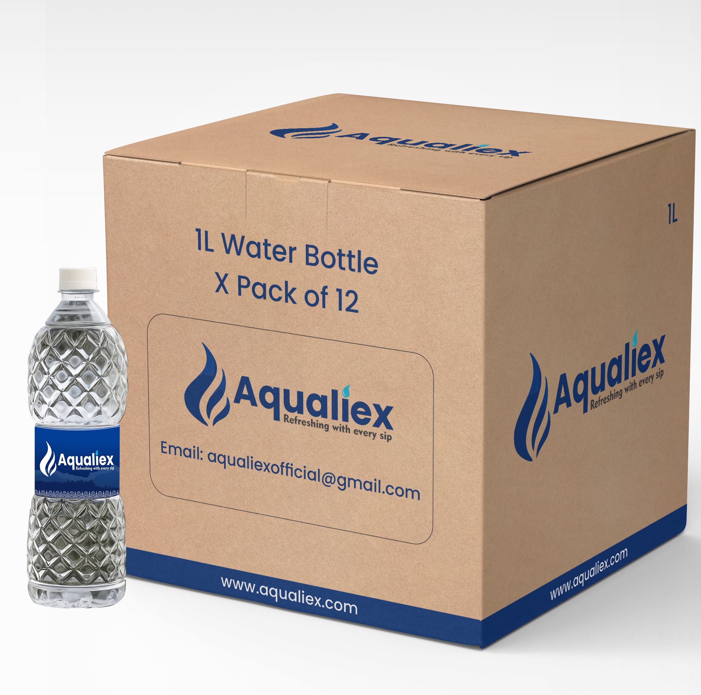 1L Water Bottle(Pack of 12)